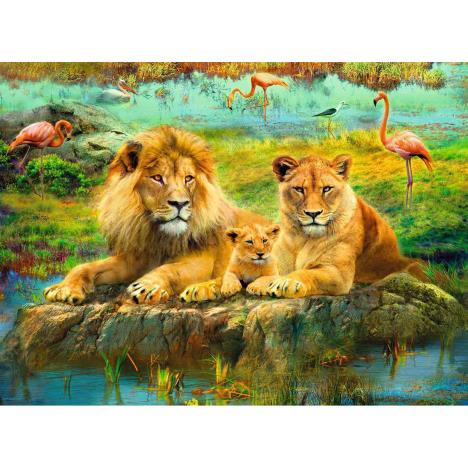Lions of the Savannah 500pc Jigsaw Puzzle Extra Image 1